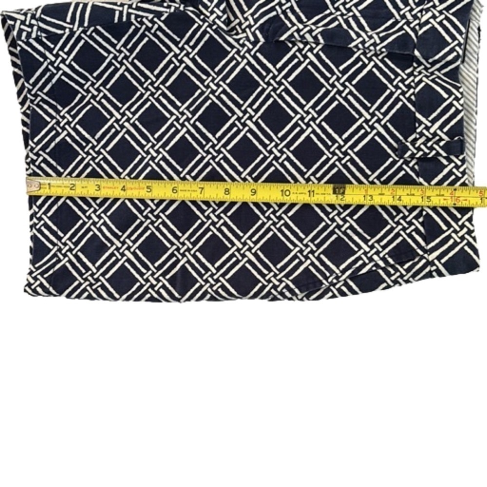 Land’s End Baumwolle Cotton Shorts. Size 10, Navy & White - Picture 8 of 12